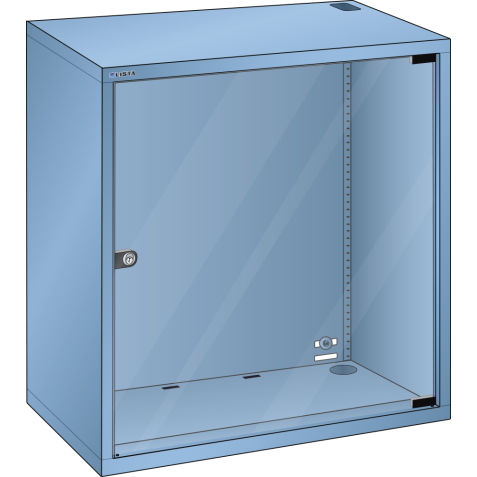 LISTA - Support d'écran (LxPxH) 717x350x800mm montée à droite KEY Lock Bleu clair RAL 5012