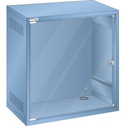 LISTA - Support d'écran (LxPxH) 717x350x800 mm montée à gauche KEY Lock Bleu clair RAL 5012