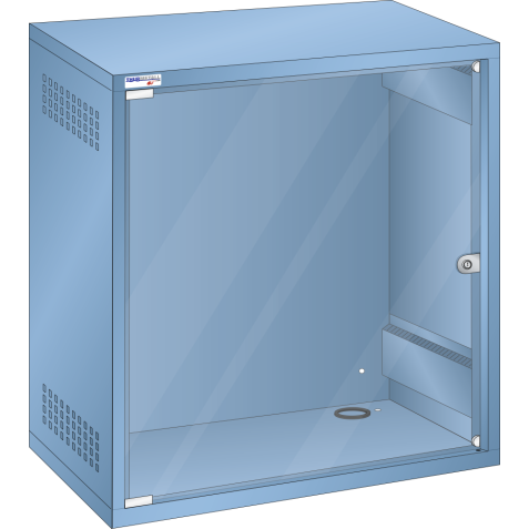 LISTA - Support d'écran (LxPxH) 717x350x800 mm montée à gauche KEY Lock Bleu clair RAL 5012