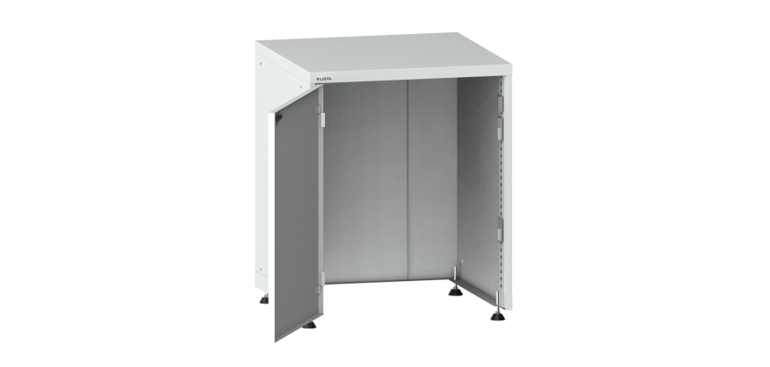 Armoire à portes battantes sans fond Lista 36x36E H 89,5-94 x L 71,7 x P 72,5 cm, portes à gauche, 4 pieds de mise à niveau Key Lock