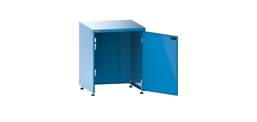 Armoire à portes battantes sans fond Lista 36x36E H 89,5-94 x L 71,7 x P 72,5 cm, portes à droite, 4 pieds de mise à niveau Key Lock