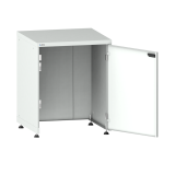 Armoire à portes battantes sans fond Lista 36 x 36E H 89,5-94 x L 71,7 x P 72,5 cm, portes à droite, 4 pieds de mise à niveau Key Lock