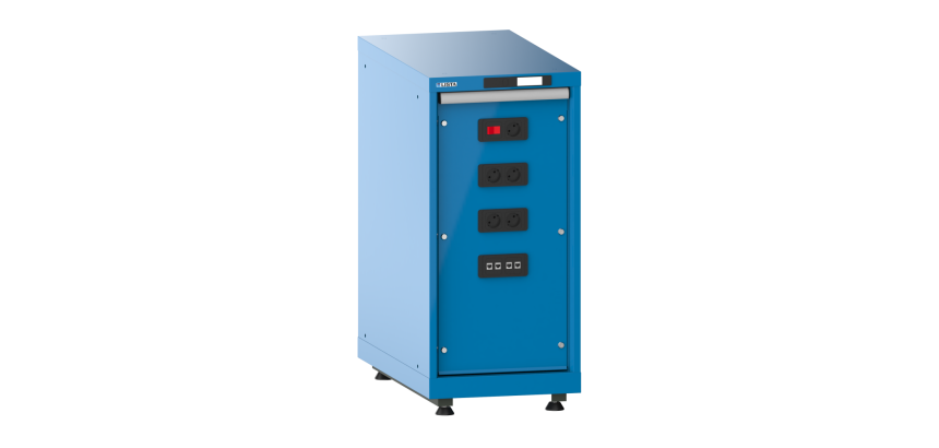 Armoire module Énergie Lista  H 89,5 x L 41,1 x P 72,5 cm - 2 boîtes réseau RJ45