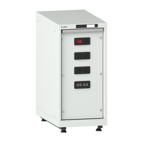 Armoire module Énergie Lista  H 85 x L 41,1 x P 72,5 cm - 2 boîtes réseau RJ45
