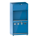 Tour d’alimentation en fluides Lista 54 x 36 E - 8 accès pour flexibles H 204,5/209  x L 102,3 x P 72,5 cm