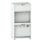 LISTA - Tour d’alimentation en fluides 54x36E (LxPxH) 1023x725x2045-2090mm 8 x accès pour flexibles/2 x bac de rétention avec kit de pieds de mise à niveau pour caches (4 x pieds, 45-90mm) et set de montage Gris clair RAL 7035