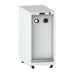LISTA - Armoire d’alimentation 18x36E (LxPxH) 411x725x895-940mm 2 x accès pour flexibles/1 x bac de rétention avec kit de pieds de mise à niveau pour caches (4 x pieds, 45-90mm) et set de montage Gris clair RAL 7035