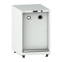 LISTA - Armoire d’alimentation 27x36E (LxPxH) 564x725x895-940mm 2 x accès pour flexibles/1 x bac de rétention avec kit de pieds de mise à niveau pour caches (4 x pieds, 45-90mm) et set de montage Gris clair RAL 7035