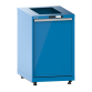 LISTA - Armoire de gestion des déchets 27x36E (LxPxH) 564x725x895-940mm 2 x 60l avec kit de pieds de mise à niveau pour caches (4 x pieds, 45-90mm) Bleu clair RAL 5012