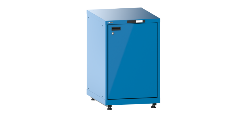 Armoire à porte battante Lista 27x36E H 89,5-94 x L 56,4 x P 72,5 cm porte à droite, 1 étagère amovible, 4 pieds de mise à niveau Key Lock