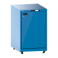 LISTA - Armoire à portes battantes 27x36E (LxPxH) 564x725x895-940mm à droite, 1 rayon extensible avec kit de pieds de mise à niveau pour caches (4 x pieds, 45-90mm) Bleu clair RAL 5012
