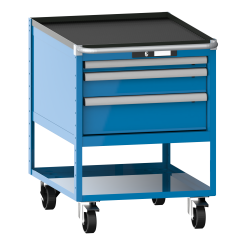 LISTA - Chariot de préparation 27x36E (LxPxH) 564x725x760mm KEY Lock Bleu clair RAL 5012