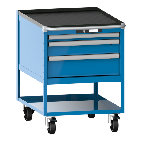 LISTA - Chariot de préparation 27x36E (LxPxH) 564x725x760mm KEY Lock Bleu clair RAL 5012