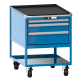 LISTA - Chariot de préparation 27x36E (LxPxH) 564x725x760mm KEY Lock Bleu clair RAL 5012