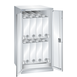 LISTA - Armoire à liquides (LxPxH) 717x753x1450mm 8 bidon 25l KEY Lock Gris clair RAL 7035