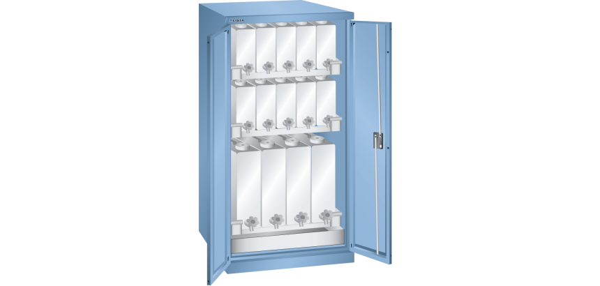 Armoire à 2 portes battantes pleines pour liquides H 145 x L 71,7 x P 75,3 cm Key Lock