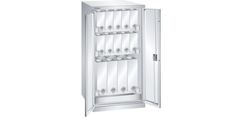 Armoire à 2 portes battantes pleines pour liquides H 145 x L 71,7 x P 75,3 cm Key Lock