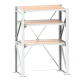 LISTA - Rayonnage extensible à charges lourdes unité de base (LxPxH) 890x860x2000mm 1 cadre fixe, 2 cadres extensibles (1000kg) Gris clair RAL 7035