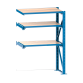 LISTA - Rayonnage extensible à charges lourdes unité annexe (LxPxH) 1290x860x2000mm 1 cadre fixe, 2 cadres extensibles (1000kg) Bleu clair RAL 5012