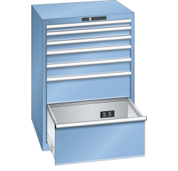 Armoire à tiroirs Lista 36x36E H 100 x L 71,7 x P 72,5 cm avec plusieurs tiroirs Key Lock