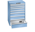 Armoire à tiroirs Lista 36x36E H 100 x L 71,7 x P 72,5 cm avec plusieurs tiroirs Key Lock