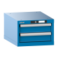 LISTA - Armoire à tiroirs 18x27E (LxPxH) 411x572x283mm 2 tiroirs (2x100) 75kg KEY Lock Bleu clair RAL 5012
