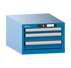 Armoire à tiroirs Lista 18x27E H 28,3 x L 41,1 x P 57,2 cm 3 tiroirs (1 x 5 et 2 x 7,5 cm) Key Lock