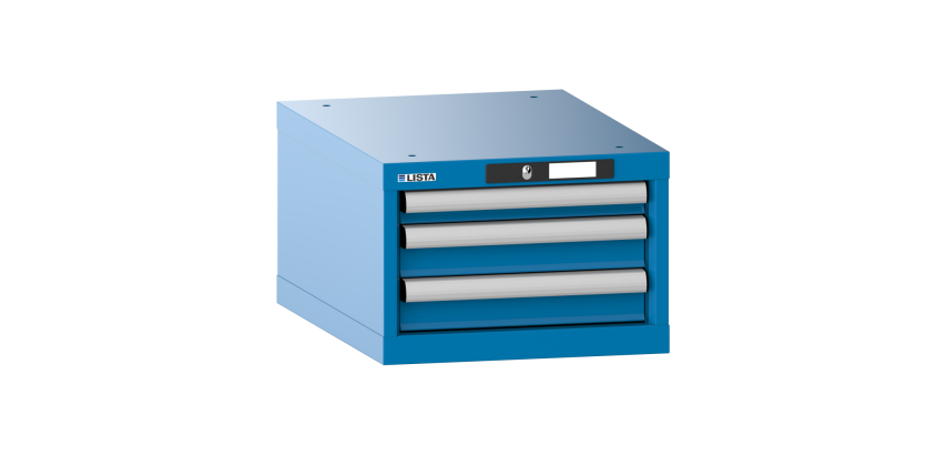 Armoire à tiroirs Lista 18x27E H 28,3 x L 41,1 x P 57,2 cm 3 tiroirs (1 x 5 et 2 x 7,5 cm) Key Lock