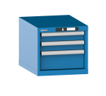 Armoire à tiroirs Lista18x27E H 38,3 x L 41,1 x P 57,2 cm 3 tiroirs (2 x 7,5 et 1 x 15 cm) Key Lock