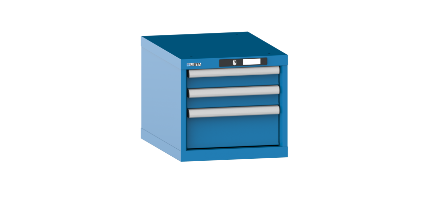 Armoire à tiroirs Lista18x27E H 38,3 x L 41,1 x P 57,2 cm 3 tiroirs (2 x 7,5 et 1 x 15 cm) Key Lock