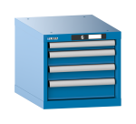 Armoire à tiroirs Lista 18x27E H 38,3 x L 41,1 X P 57,2 cm 4 tiroirs (1 x 5, 2 x 7,5 et 1 x 10 cm) Key Lock