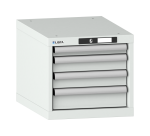 Armoire à tiroirs Lista 18x27E H 38,3 x L 41,1 X P 57,2 cm 4 tiroirs (1 x 5, 2 x 7,5 et 1 x 10 cm) Key Lock
