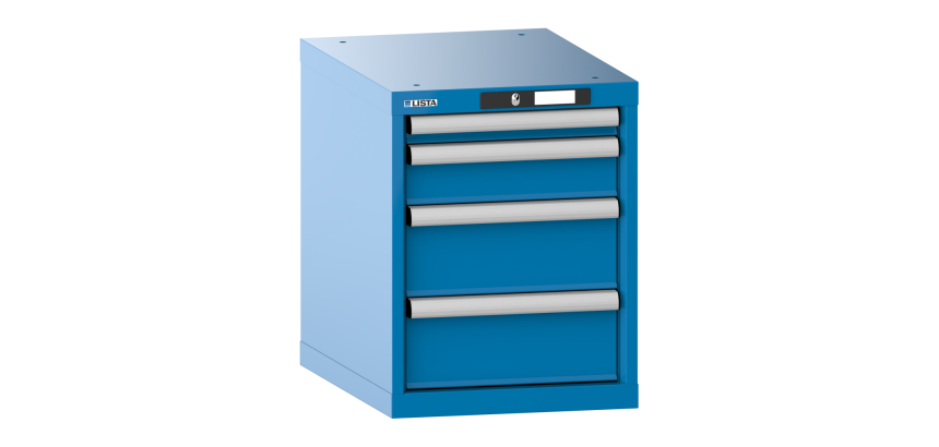 Armoire à tiroirs Lista 18x27E H 53,3 x L 41,1 x P 57,2 cm 4 tiroirs (1 x 5, 1 x 10 et 2 x 15 cm) Key Lock