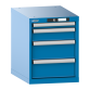 LISTA - Armoire à tiroirs 18x27E (LxPxH) 411x572x533mm 4 tiroirs (1x50/1x100/2x150) 75kg KEY Lock Bleu clair RAL 5012