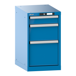 LISTA - Armoire à tiroirs 18x27E (LxPxH) 411x572x700mm 3 tiroirs (1x100/1x200/1x300) 75kg KEY Lock Bleu clair RAL 5012