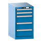 LISTA - Armoire à tiroirs 18x27E (LxPxH) 411x572x700mm 5 tiroirs (2x75/3x150) 75kg KEY Lock Bleu clair RAL 5012