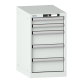 LISTA - Armoire à tiroirs 18x27E (LxPxH) 411x572x700mm 5 tiroirs (2x75/3x150) 75kg KEY Lock Gris clair RAL 7035