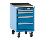 Armoire à tiroirs Lista 18 x 27E  H 72,3 x L 41,1 x P 57,2 cm 4 tiroirs, roues Ø 10 cm Key Lock