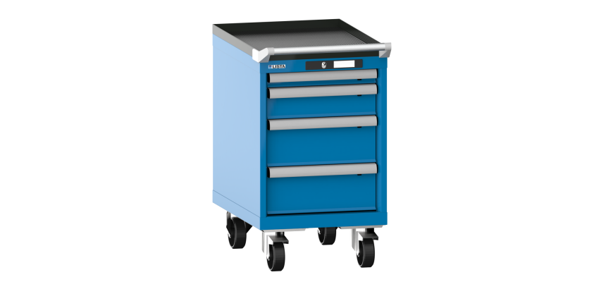 Armoire à tiroirs Lista 18 x 27E  H 72,3 x L 41,1 x P 57,2 cm 4 tiroirs, roues Ø 10 cm Key Lock