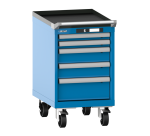 Armoire à tiroirs Lista 18 x 27E  H 72,3 x L 41,1 x P 57,2 cm 5 tiroirs, roues Ø 10 cm Key Lock