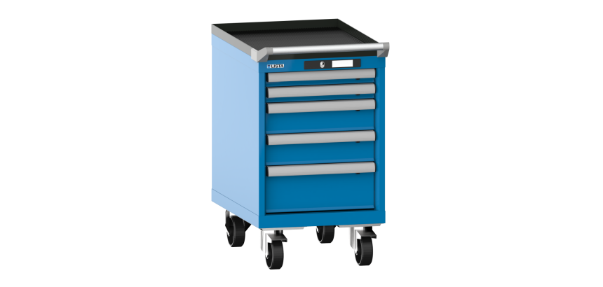Armoire à tiroirs Lista 18 x 27E  H 72,3 x L 41,1 x P 57,2 cm 5 tiroirs, roues Ø 10 cm Key Lock