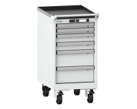 LISTA - Armoire tiroirs mobile 18x27E (HxLxP) 84x41,1x57,2cm KEY Lock R7035
