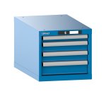 Armoire à tiroirs Lista 18x36E H 38,3 x L 41,1 x H 72,5 cm 4 tiroirs (1 x 5, 2 x 7,5 et 1 x 10 cm) Key Lock