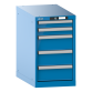 LISTA - Armoire à tiroirs 18x36E (LxPxH) 411x725x700mm 5 tiroirs (2x75/3x150) 75kg KEY Lock Bleu clair RAL 5012