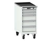 LISTA - Armoire tiroirs mobile (HxLxP) 89 x 41,1 x 72,5 cm KEY Lock R7035