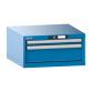 LISTA - Armoire à tiroirs 27x27E (LxPxH) 564x572x283mm 2 tiroirs (1x50/1x150) 75kg KEY Lock Bleu clair RAL 5012