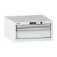 LISTA - Armoire à tiroirs 27x27E (LxPxH) 564x572x283mm 2 tiroirs (1x50/1x150) 75kg KEY Lock Gris clair RAL 7035