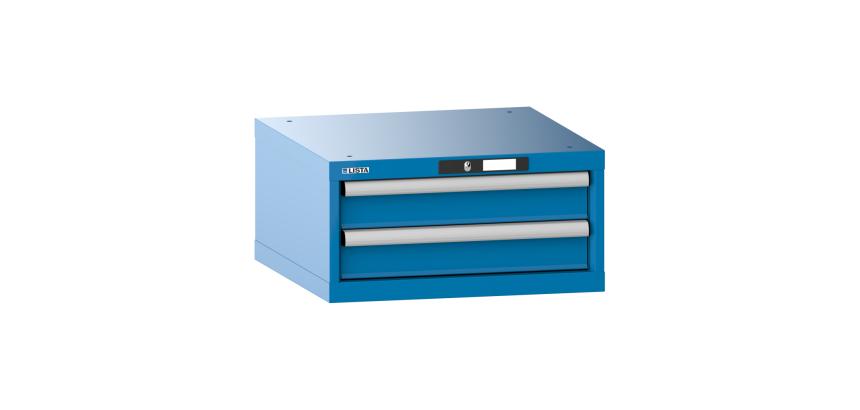 Armoire à tiroirs Lista 27x27E H 28,3 x L 56,4 x 57,2 cm 2 tiroirs (2 x 10 cm) Key Lock