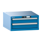 LISTA - Armoire à tiroirs 27x27E (LxPxH) 564x572x283mm 2 tiroirs (2x100) 75kg KEY Lock Bleu clair RAL 5012