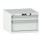 LISTA - Armoire à tiroirs 27x27E (LxPxH) 564x572x383mm 2 tiroirs (1x100/1x200) 75kg KEY Lock Gris clair RAL 7035